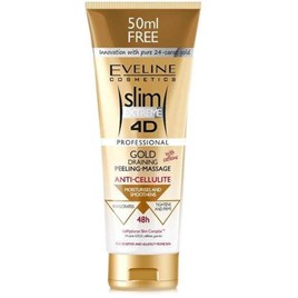  Eveline Slim Extreme 4D Drenaj Peeling Masaj Altın Duş Jeli, 250 ml